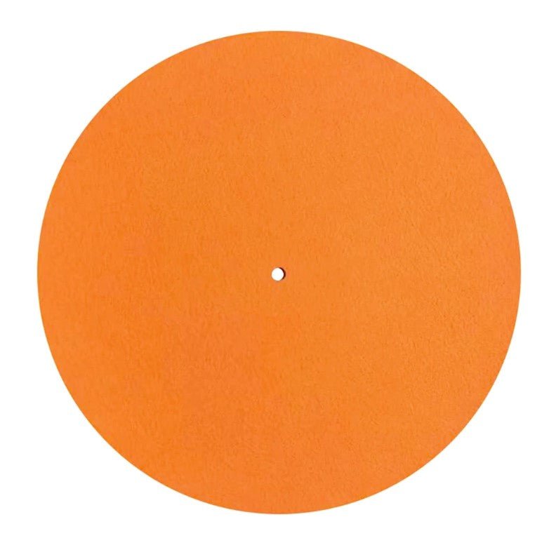 Elvon 12" Orange Felt Turntable Slipmat 3mm - laurelcanyonvinyl