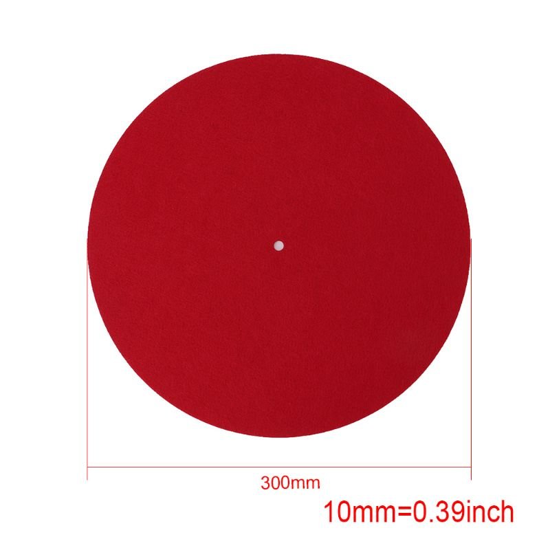 Elvon 12" Red Felt Turntable Slipmat 3mm - laurelcanyonvinyl