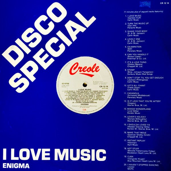 Enigma (2) - I Love Music - laurelcanyonvinyl