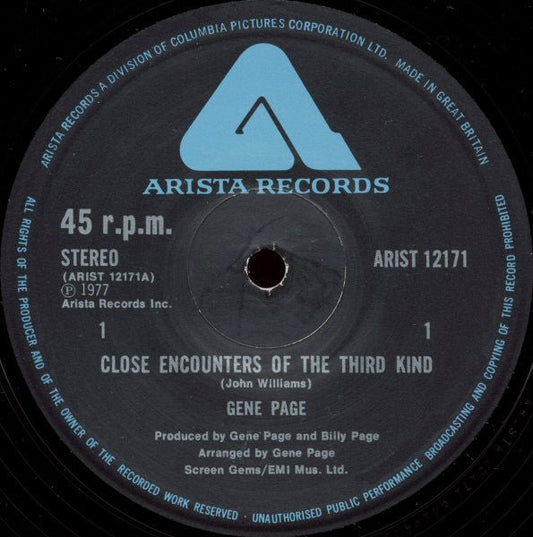 Gene Page - Close Encounters Of The Third Kind - laurelcanyonvinyl