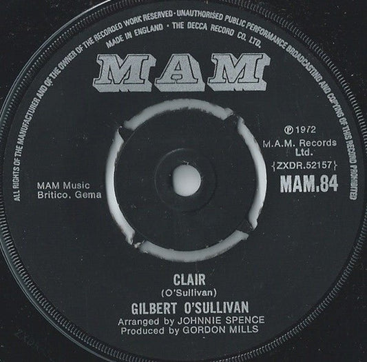 Gilbert O'Sullivan - Clair - laurelcanyonvinyl
