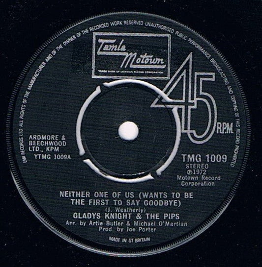 Gladys Knight And The Pips - Neither One Of Us (Wants To Be The First To Say Goodbye) - laurelcanyonvinyl