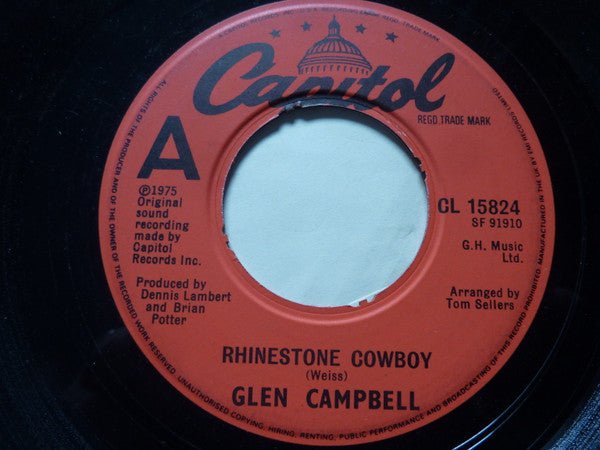 Glen Campbell - Rhinestone Cowboy - laurelcanyonvinyl