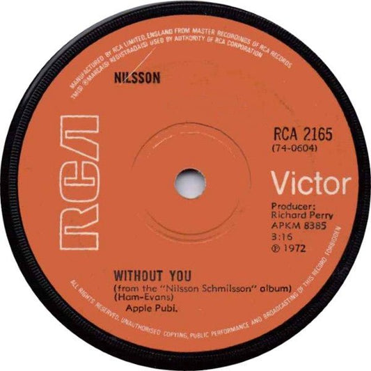 Harry Nilsson - Without You - laurelcanyonvinyl