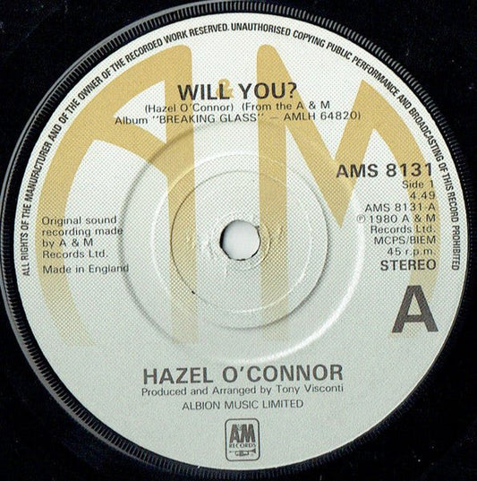 Hazel O'Connor - Will You? - laurelcanyonvinyl