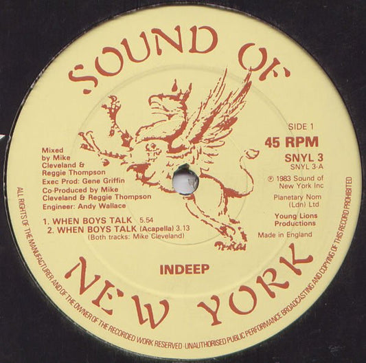 Indeep - When Boys Talk - laurelcanyonvinyl
