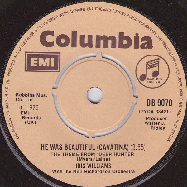 Iris Williams With Neil Richardson And His Orchestra - He Was Beautiful (Cavatina) - laurelcanyonvinyl