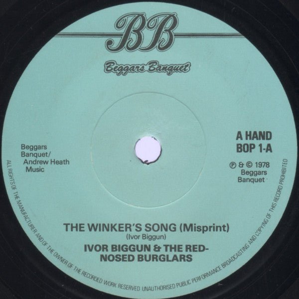 Ivor Biggun & The Red-Nosed Burglars - The Winker's Song (Misprint) - laurelcanyonvinyl