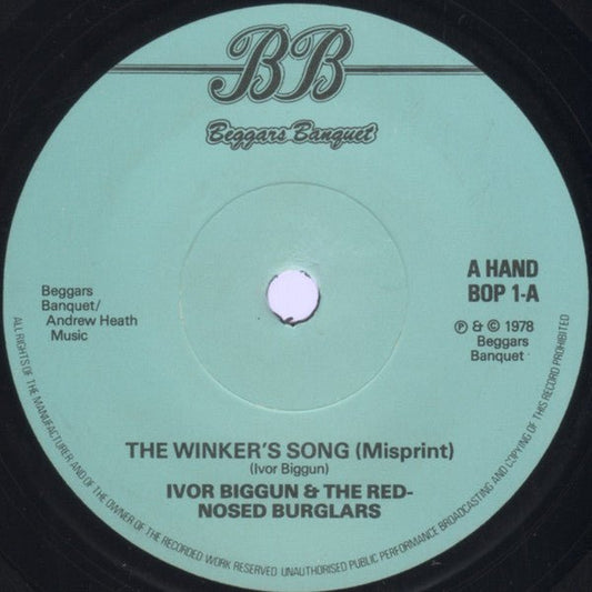 Ivor Biggun & The Red-Nosed Burglars - The Winker's Song (Misprint) - laurelcanyonvinyl