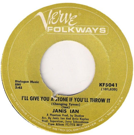 Janis Ian - I'll Give You A Stone If You'll Throw It / Younger Generation Blues - laurelcanyonvinyl