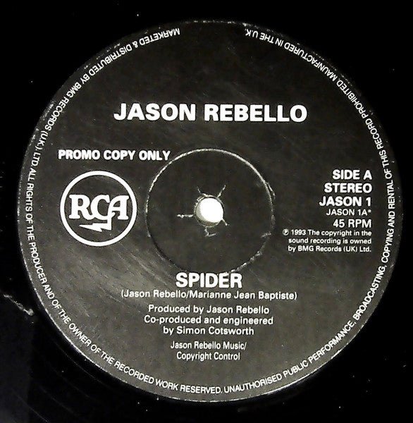Jason Rebello – Spider [12", Promo] - laurelcanyonvinyl