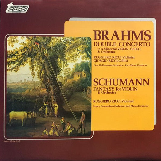 Johannes Brahms / Robert Schumann, Ruggiero Ricci, Giorgio Ricci (2), Kurt Masur, New Philharmonia Orchestra, Gewandhausorchester Leipzig - Double Concerto In A Minor For Violin, Cello & Orchestra/ Fantasy For Violin & Orchestra - laurelcanyonvinyl