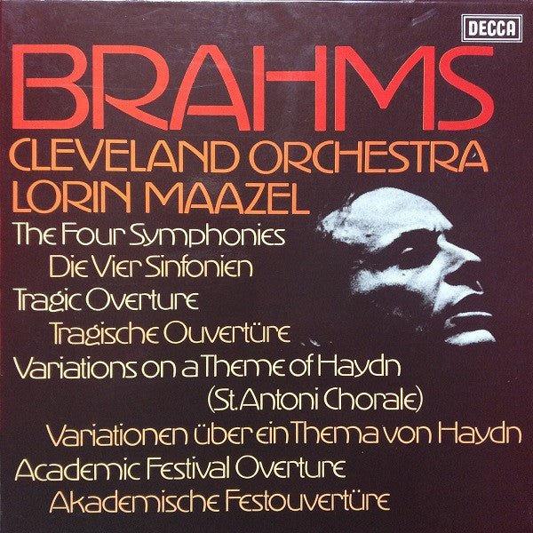 Johannes Brahms, The Cleveland Orchestra, Lorin Maazel - The Four Symphonies / Tragic Overture / Variations On A Theme Of Haydn / Academic Festival Overture - laurelcanyonvinyl