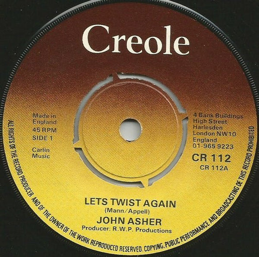 John Asher / The Ashers - Let's Twist Again / Twister - laurelcanyonvinyl
