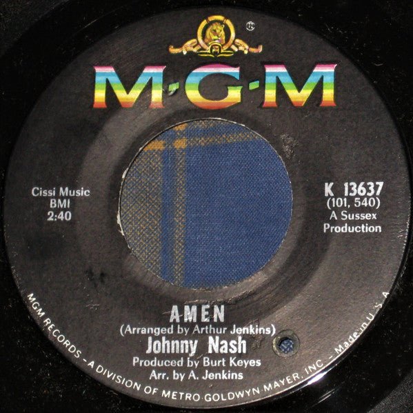 Johnny Nash - Amen / Perfumed Flower - laurelcanyonvinyl