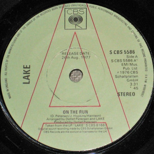 Lake (2) - On The Run - laurelcanyonvinyl