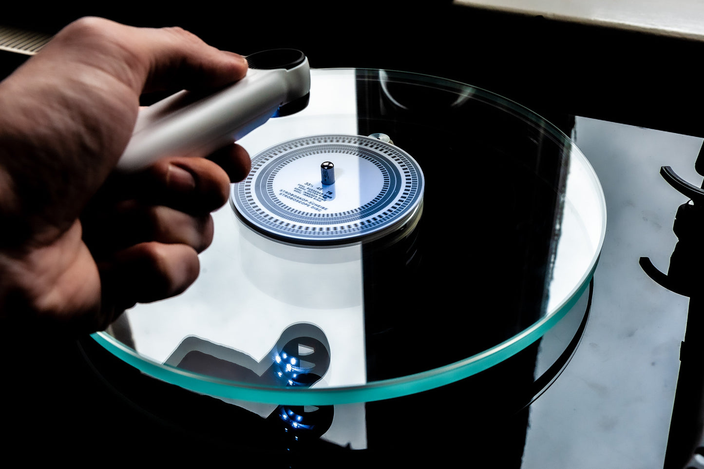LED Inspection Lamp 40x Magnifying Glass Turntable Tool - laurelcanyonvinyl