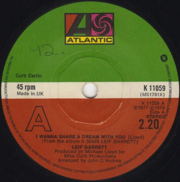 Leif Garrett - I Wanna Share A Dream With You - laurelcanyonvinyl
