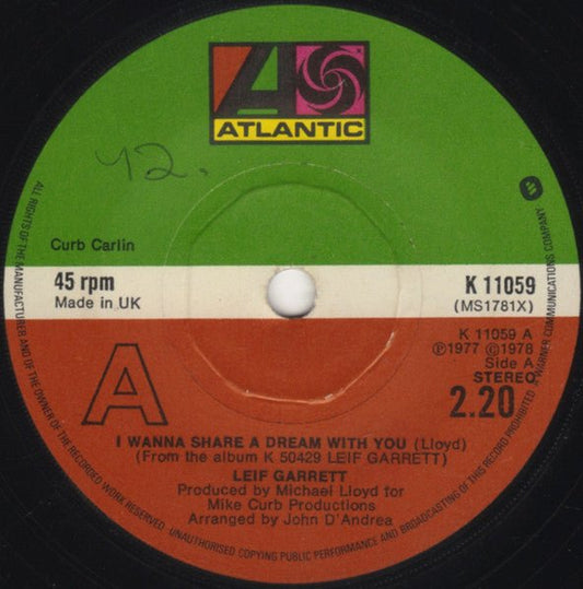 Leif Garrett - I Wanna Share A Dream With You - laurelcanyonvinyl