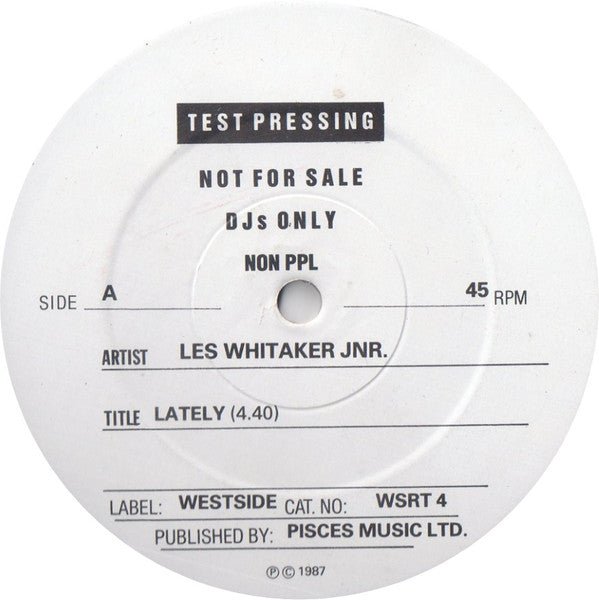 Les Whitaker - Lately - laurelcanyonvinyl