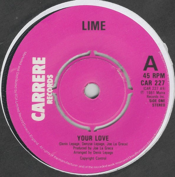Lime (2) - Your Love - laurelcanyonvinyl