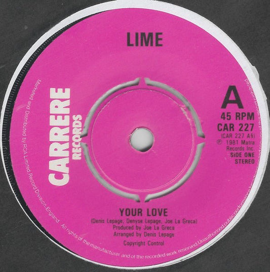 Lime (2) - Your Love - laurelcanyonvinyl