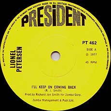Lionel Petersen - I'll Keep On Coming Back / Freight Train - laurelcanyonvinyl