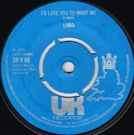 Lobo (3) - I'd Love You To Want Me - laurelcanyonvinyl