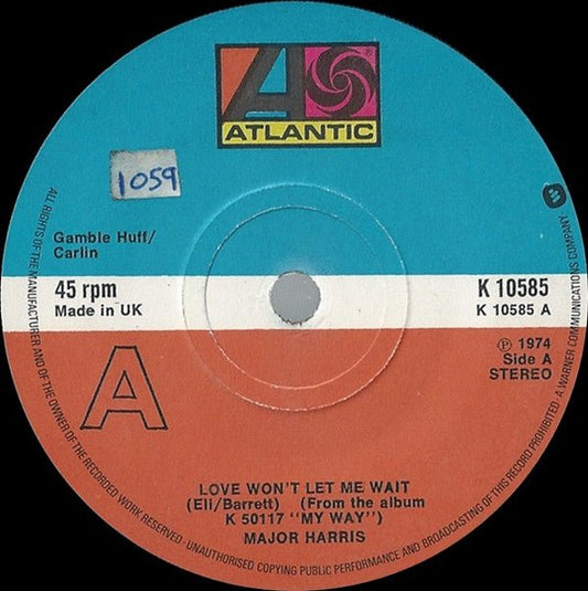Major Harris - Love Won't Let Me Wait - laurelcanyonvinyl