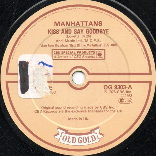 Manhattans - Kiss And Say Goodbye - laurelcanyonvinyl