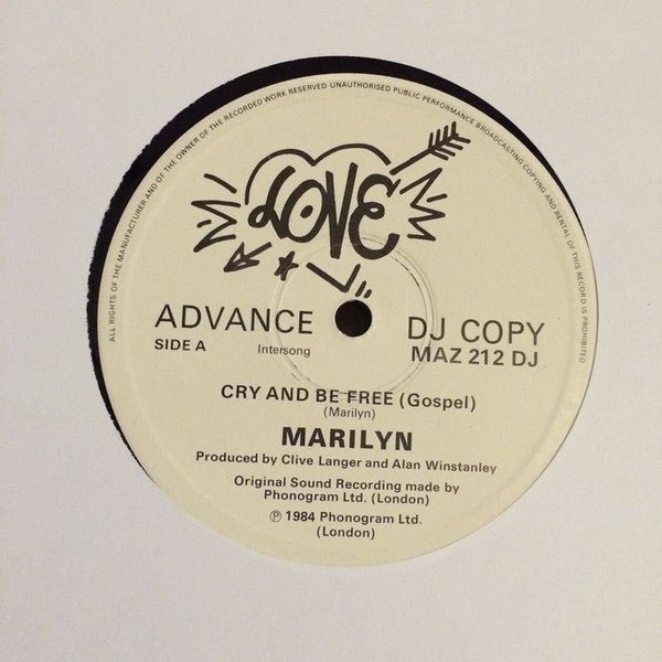 Marilyn - Cry And Be Free - laurelcanyonvinyl