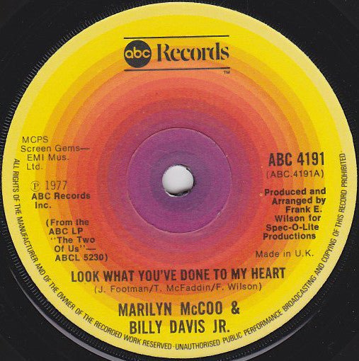 Marilyn McCoo & Billy Davis Jr. - Look What You've Done To My Heart - laurelcanyonvinyl