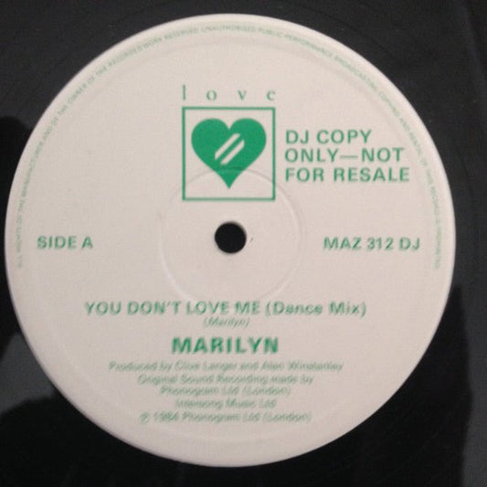 Marilyn - You Don't Love Me (Dance Mix) - laurelcanyonvinyl
