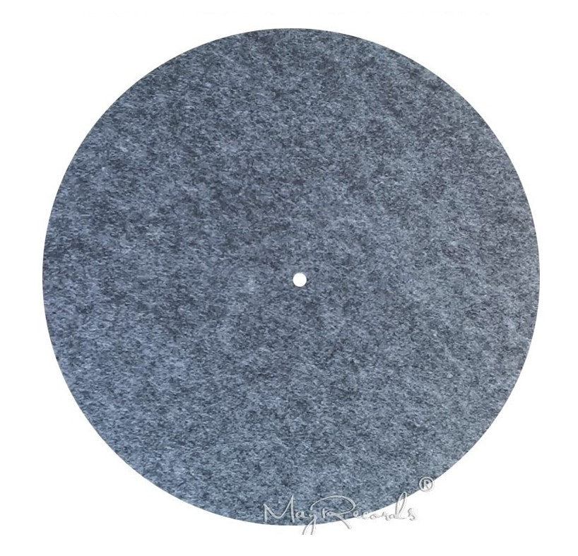 May Records 12" Grey Felt Turntable Slipmat 5mm - laurelcanyonvinyl