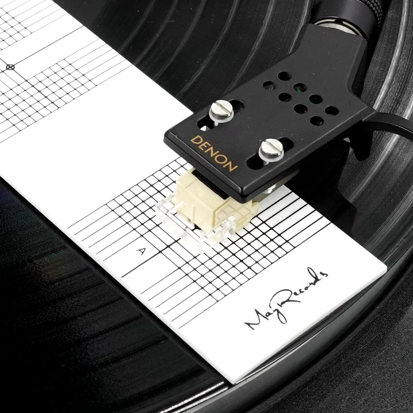 May Records Baerwald Turntable Alignment Protractor - laurelcanyonvinyl