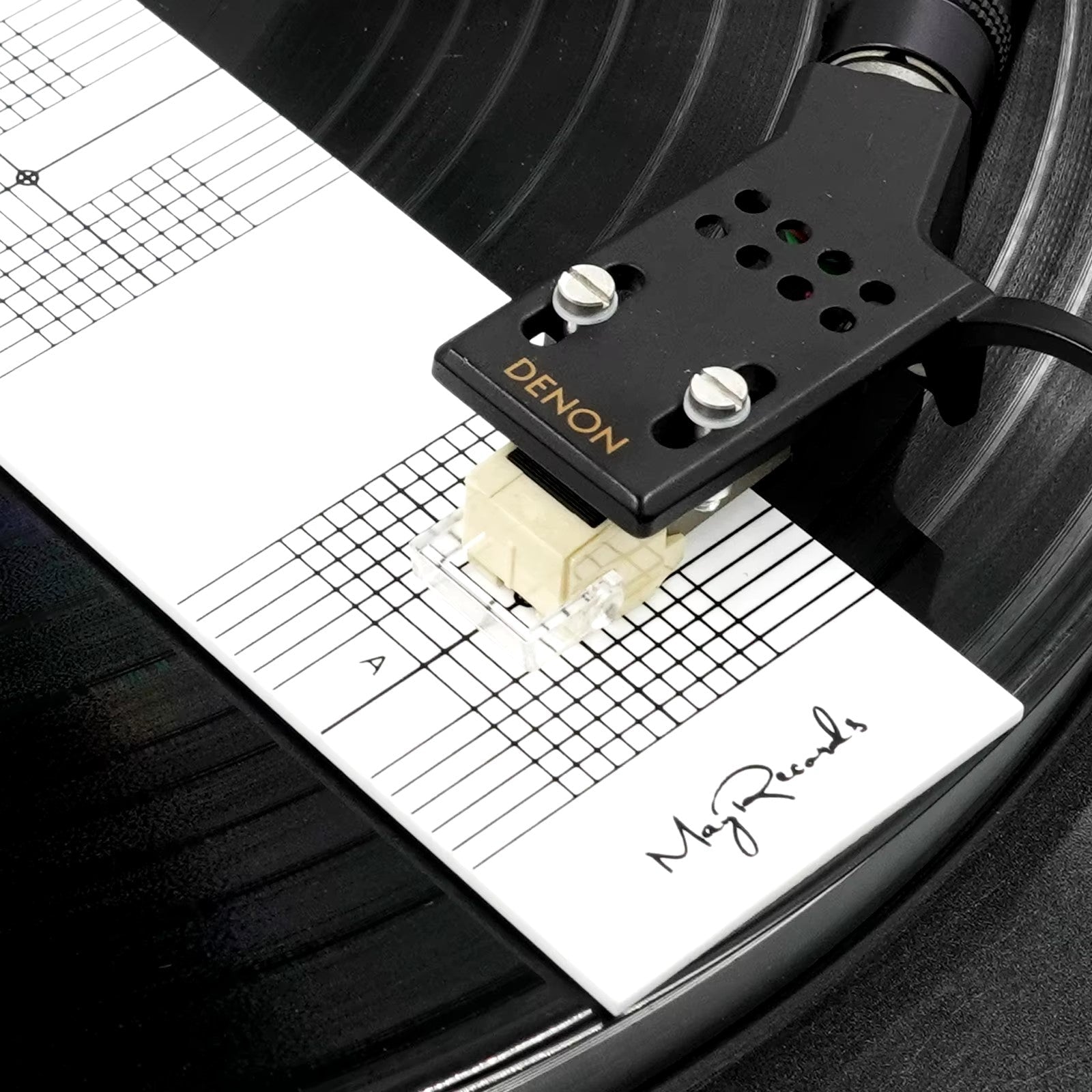 May Records Baerwald Turntable Alignment Protractor - laurelcanyonvinyl