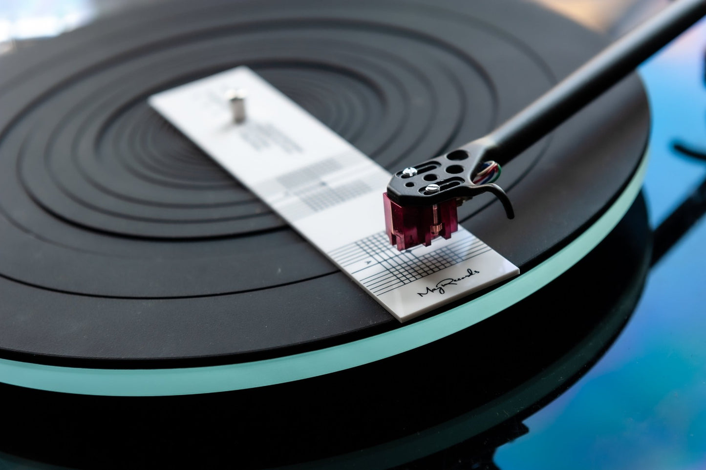 May Records Baerwald Turntable Alignment Protractor - laurelcanyonvinyl