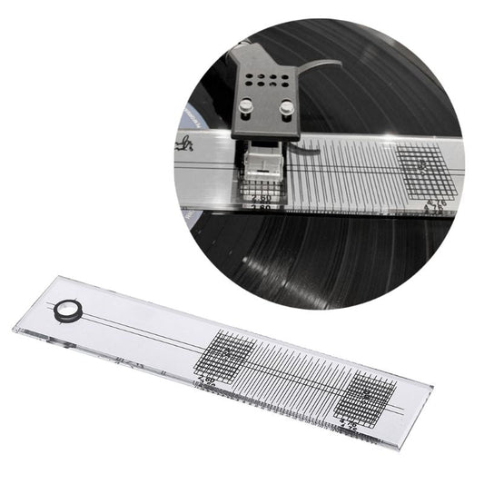 May Records Deluxe Baerwald Mirrored Turntable Alignment Protractor - laurelcanyonvinyl
