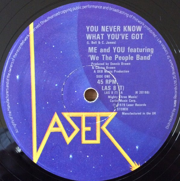 Me And You Featuring We The People Band - You Never Know What You've Got - laurelcanyonvinyl