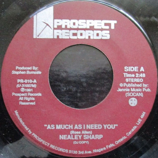 Nealey Sharp - As Much As I Need You - laurelcanyonvinyl