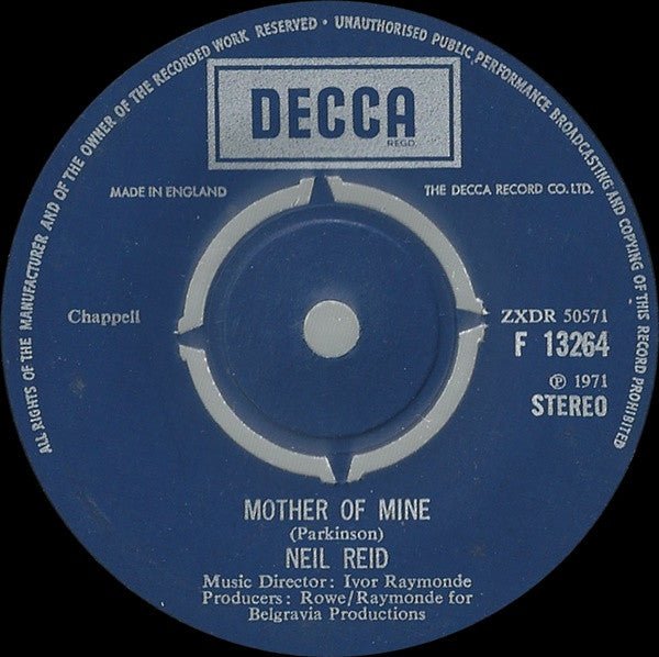 Neil Reid (3) - Mother Of Mine - laurelcanyonvinyl
