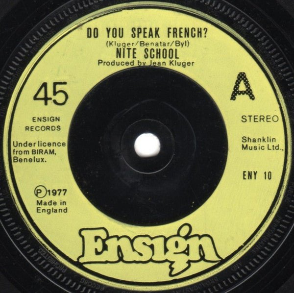 Night School (2) - Do You Speak French? - laurelcanyonvinyl