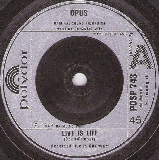 Opus - Live Is Life - laurelcanyonvinyl