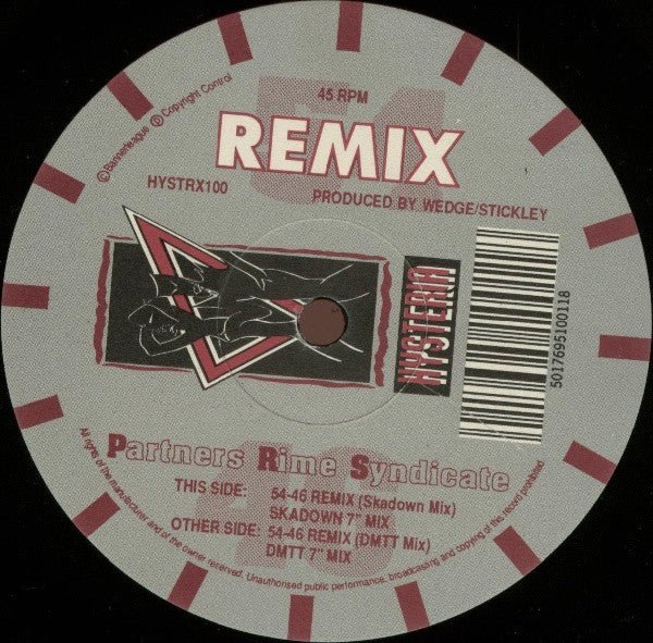 Partners Rime Syndicate - 54-46 (That's My Number) (Remix) - laurelcanyonvinyl