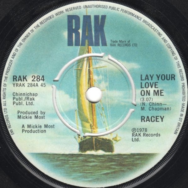 Racey - Lay Your Love On Me - laurelcanyonvinyl