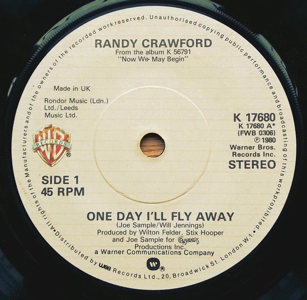 Randy Crawford - One Day I'll Fly Away - laurelcanyonvinyl