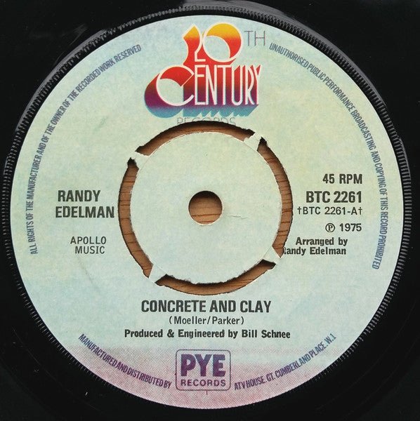 Randy Edelman - Concrete And Clay - laurelcanyonvinyl