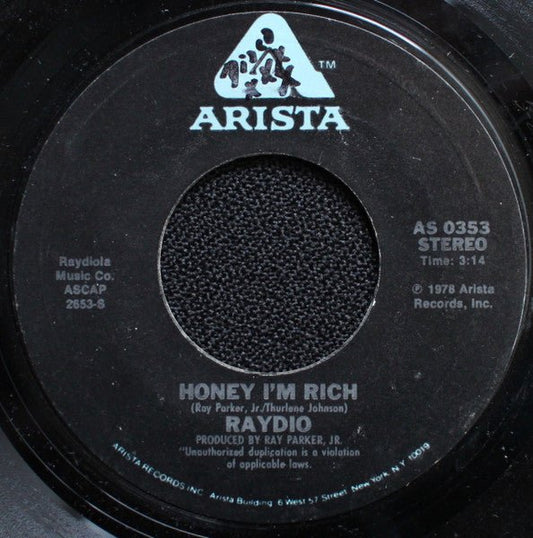 Raydio - Honey I'm Rich - laurelcanyonvinyl