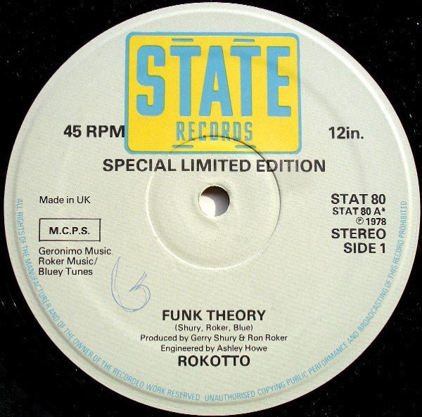 Rokotto - Funk Theory / Get On Down - laurelcanyonvinyl