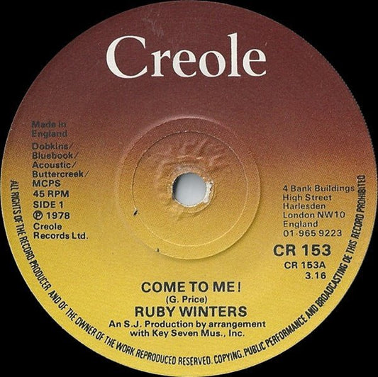 Ruby Winters - Come To Me! - laurelcanyonvinyl